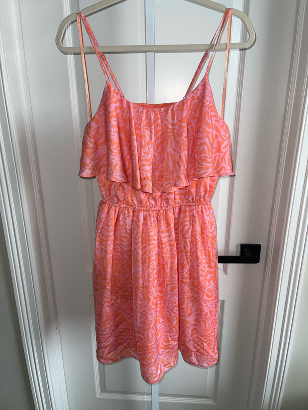 Lilly Pulitzer for Target Coral Pink Ruffle Dress Small Strappy Summer Beach